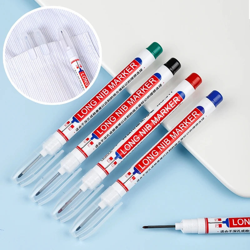 Waterproof White Paint Marker Pen Set for Deep Holes, Metal, Wood, Glass, Tiles
