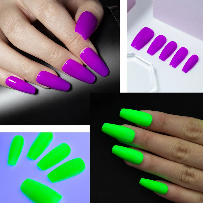 Neon Gel Nail Polish Set 15ml Semi-Permanent UV Varnish for Nail Art