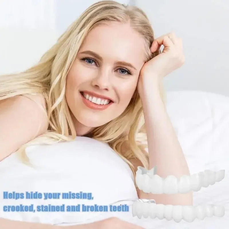 Unisex Snap-On Teeth Veneers - Instant Smile Makeover Cosmetic Teeth