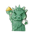 Funny Acrylic Fridge Magnet Set with Crayon Shin-Chan & Statue of Liberty Design - Refrigerator Decor