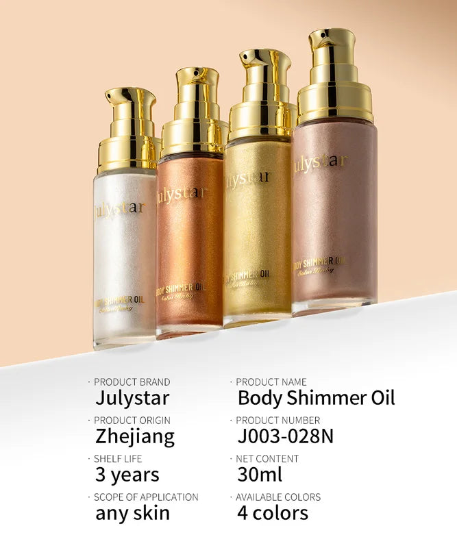 30ml Shimmer Highlighter for Face and Body Natural Skin Brightening Makeup Glitter