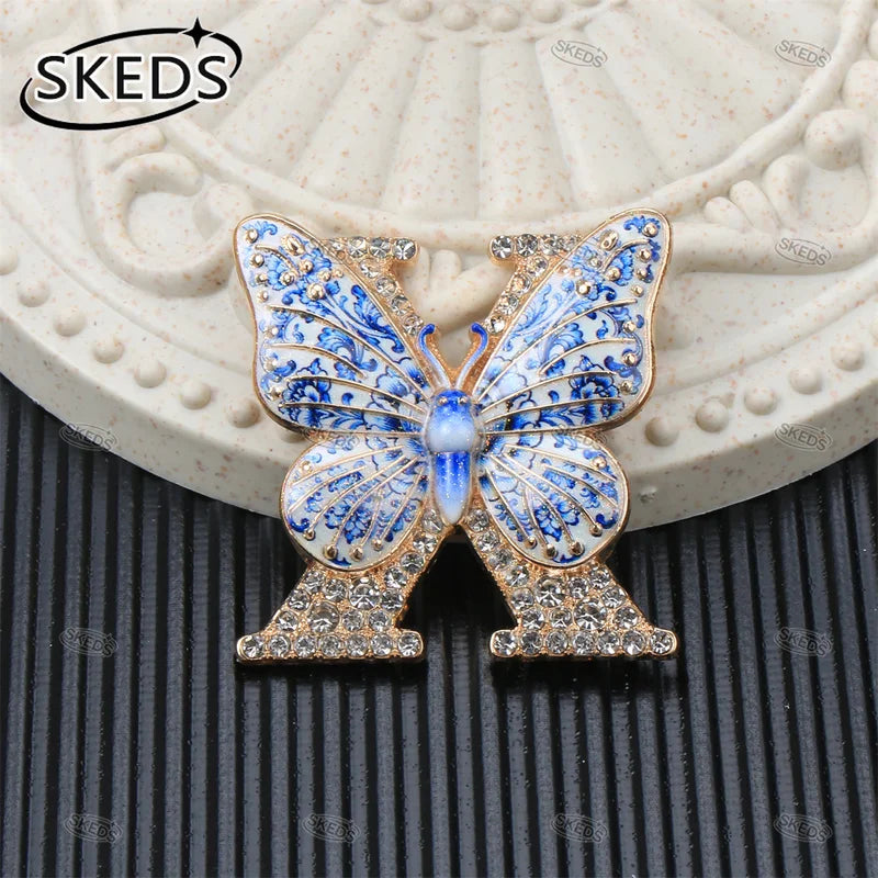 Vintage Animal Brooch Pin with Rhinestones and Crystals - Butterfly Peacock Sheep Jewelry Gift