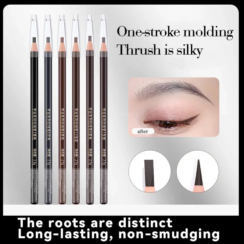 12-Pack Waterproof Eyebrow Pencils for Women - Natural & Bold Looks