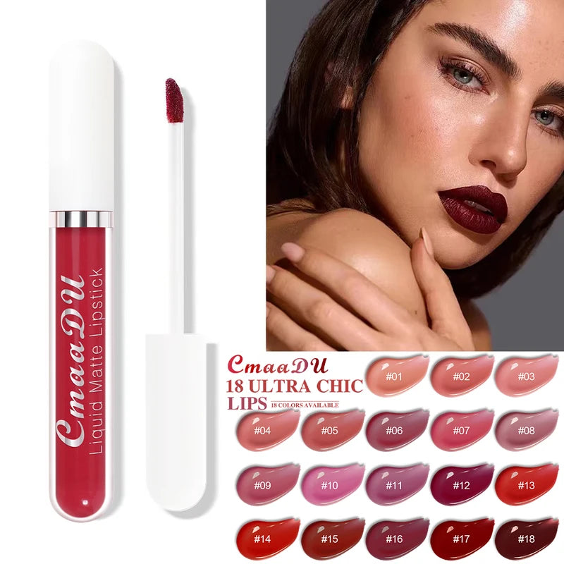 Matte Lip Gloss Liquid Lipstick - Waterproof Long-Lasting Lip Stains for Adults