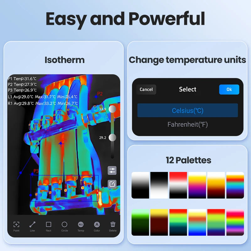 Thermal Imager P1 for USB-C Phones - 320x240 IR Resolution, 25Hz, 600°C Temp Range