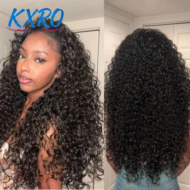 3-in-1 Human Hair Wigs for Women - Curly, Glueless, Flip Over, Seamless, Multiple Lengths & Colors