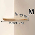 Floating Corner Wall Shelf with Scalloped Edges - Wooden Ledge for Living Room Bedroom Kitchen