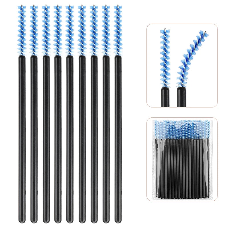 Disposable Makeup Brush Set 50pcs Eyelash Microbrush Mascara Wands Applicator