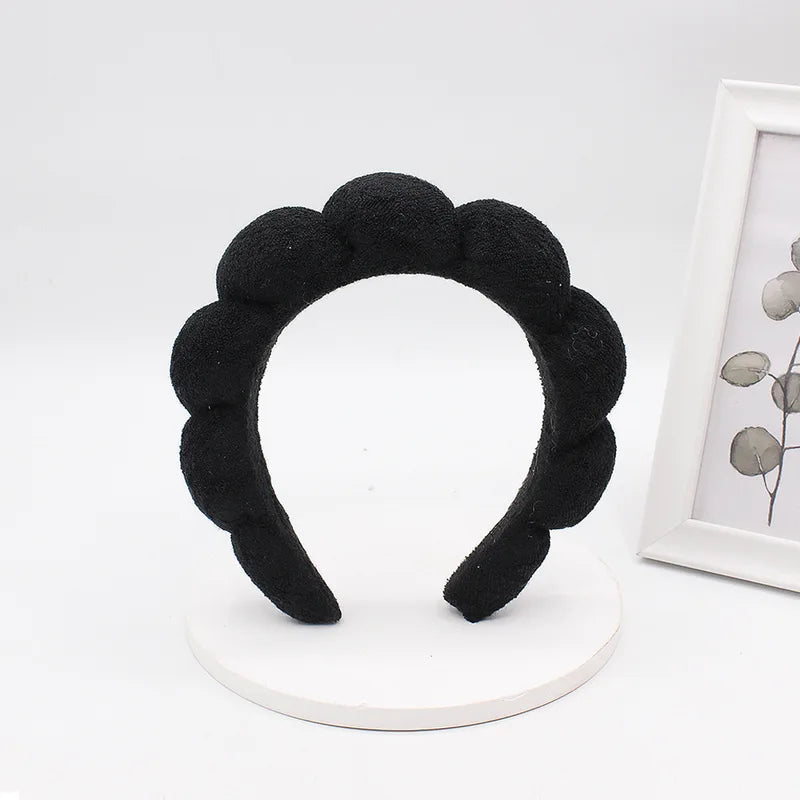 Women Girls Bubble Terry Cloth Hair Headbands - Soft Retro Hair Accessories