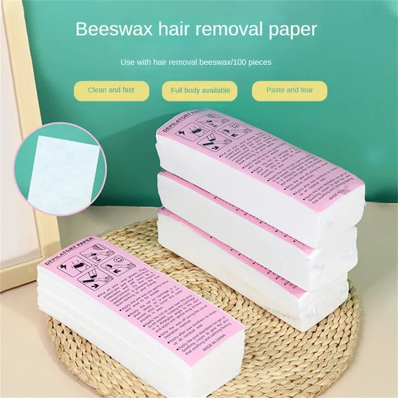 Hair Removal Wax Strips 20/50/100pcs Non-Woven Fabric Depilatory Tool for Leg Hair Removal