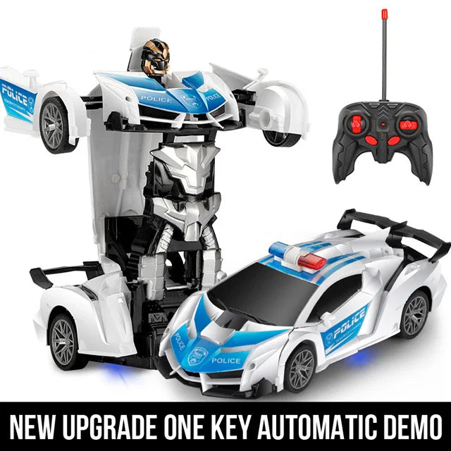 Remote Control RC Car 2-in-1 Transformation Robot Sports Vehicle Kids Toy Gift