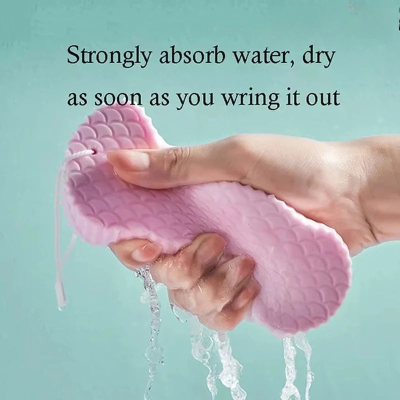 Kids Exfoliating Bath Sponge - Gentle Dead Skin Removal & Body Cleaning Tool