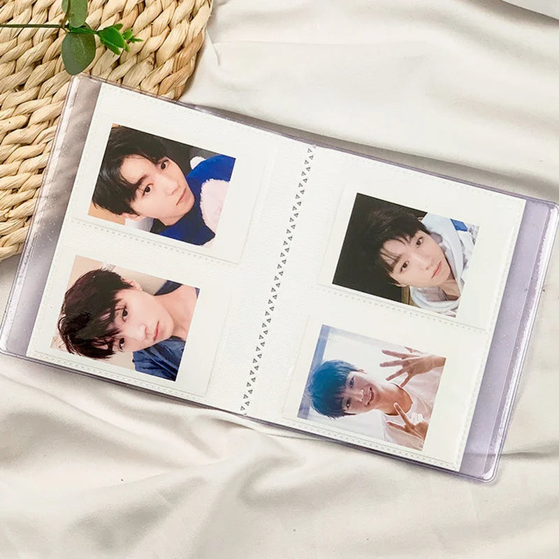 80 Pockets Photo Album - Transparent Mini Instax Card Holder, Waterproof & Durable