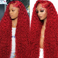 99J Deep Water Wave Lace Frontal Wig - Human Hair, Pre-Plucked, 200% Density