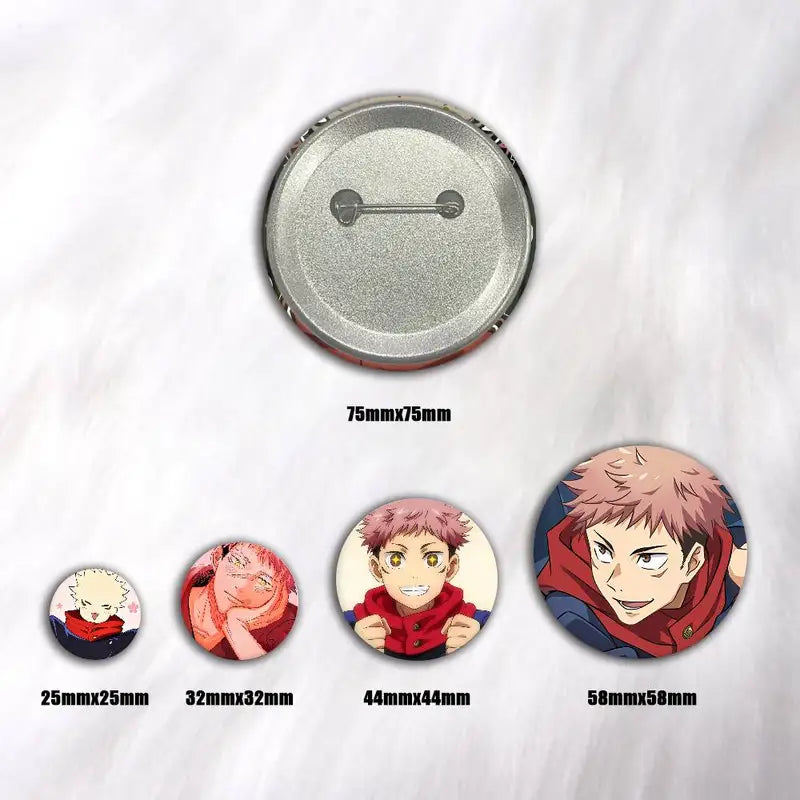 Anime Badge Pins for Backpack & Clothing Decor - Cartoon Brooches Set