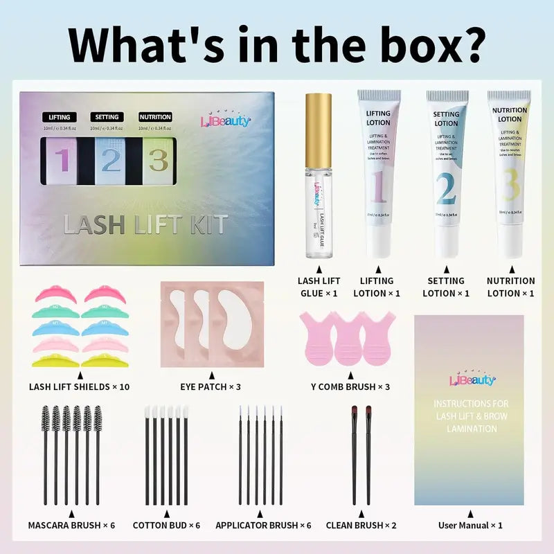 Lash Lift Kit & Brow Lamination Set - 10ml Eyelash & Eyebrow Care Kit for At-Home Use