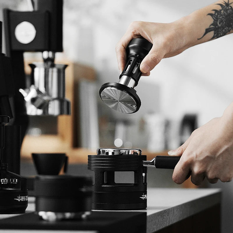 Professional Spring Loaded Coffee Tamper for Espresso Machines - Impact & Constant Pressure