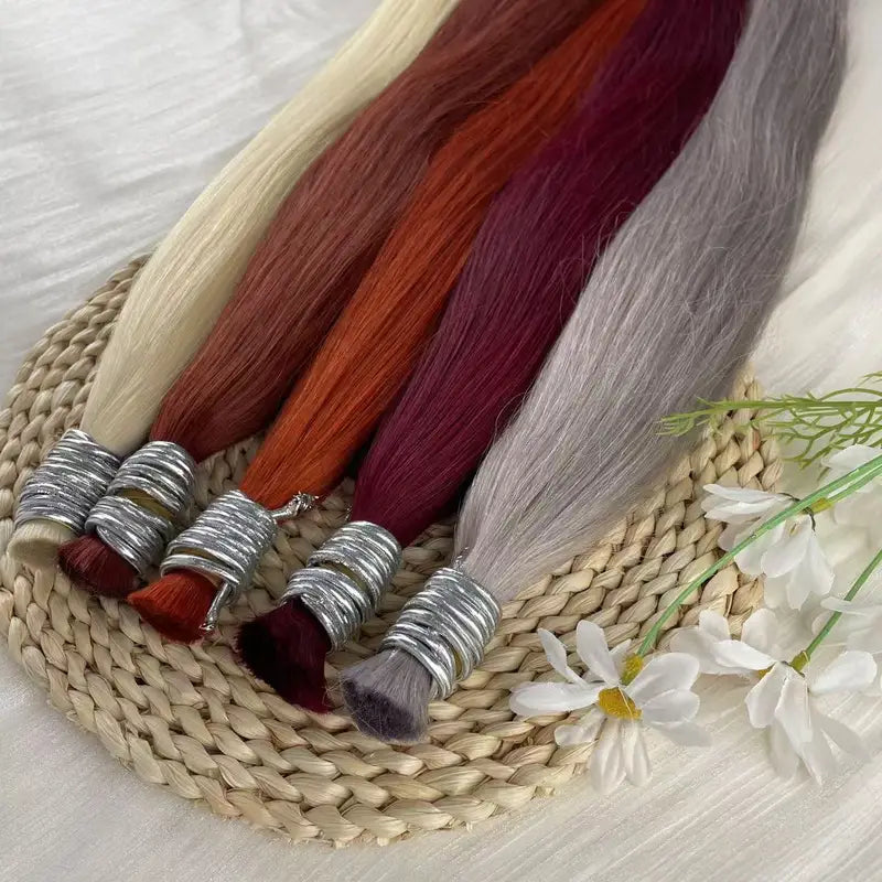 Human Hair Bulk No Weft Virgin Remy Straight Hair Extensions for Braiding Wholesale