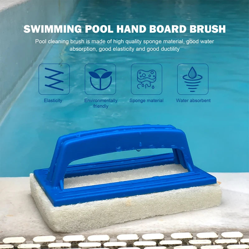 Pool Wall Cleaning Brush for Waterline and Surface Scrubbing - Spa and Pool Maintenance Tool