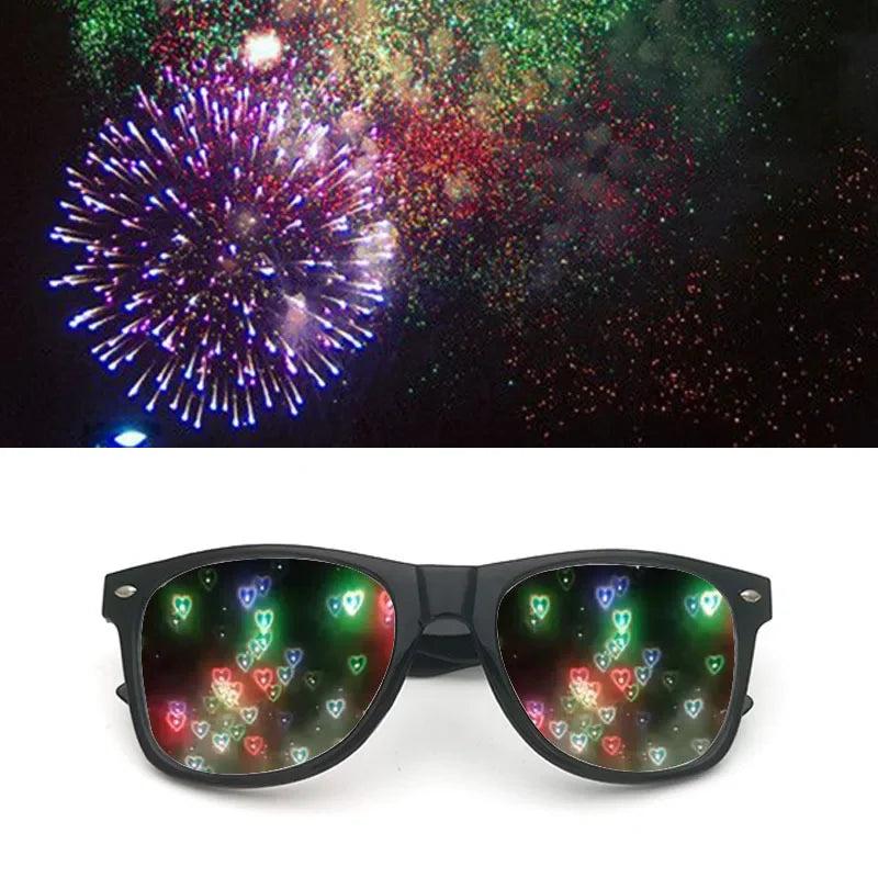Diffraction 3D Prism Raves Glasses for Laser Shows Rainbow Effects Unisex