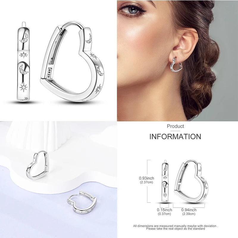 Women Hoop Earrings 2025 New Sterling Silver Cherry Wedding Engagement Gift