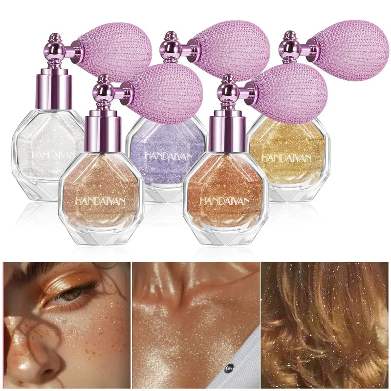Colorful Body Highlight Spray Glitter Makeup Highlighter Spray For Face & Body