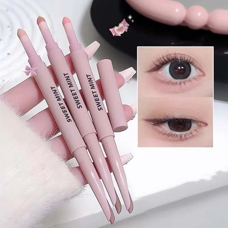 Double Headed Eyeliner Pen Waterproof Glitter Eyeshadow Makeup Tool