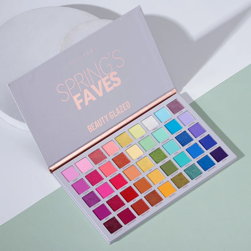Waterproof Eyeshadow Palette with Shimmer Highlighter and Contour Makeup Set