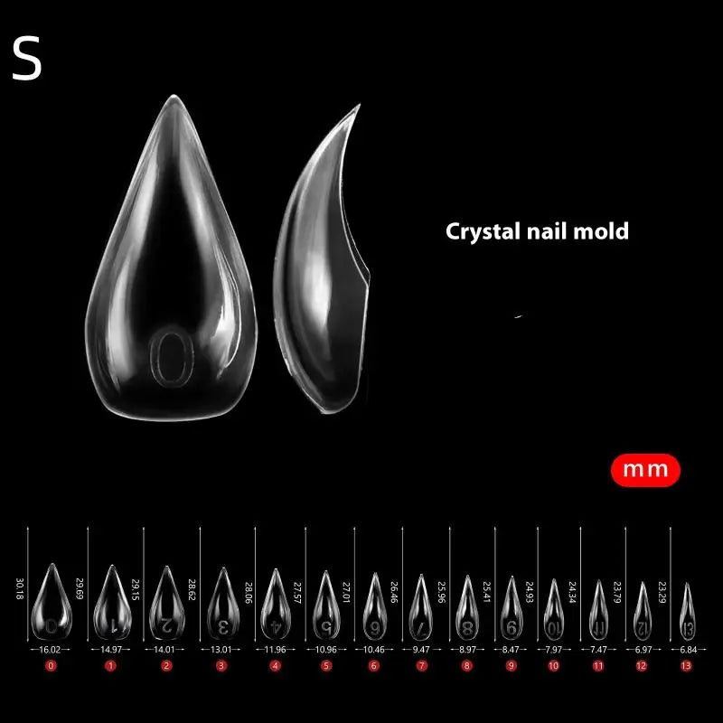 140pcs Nail Tips Set - Short Curved Stiletto Full Cover Acrylic Nails for Extension