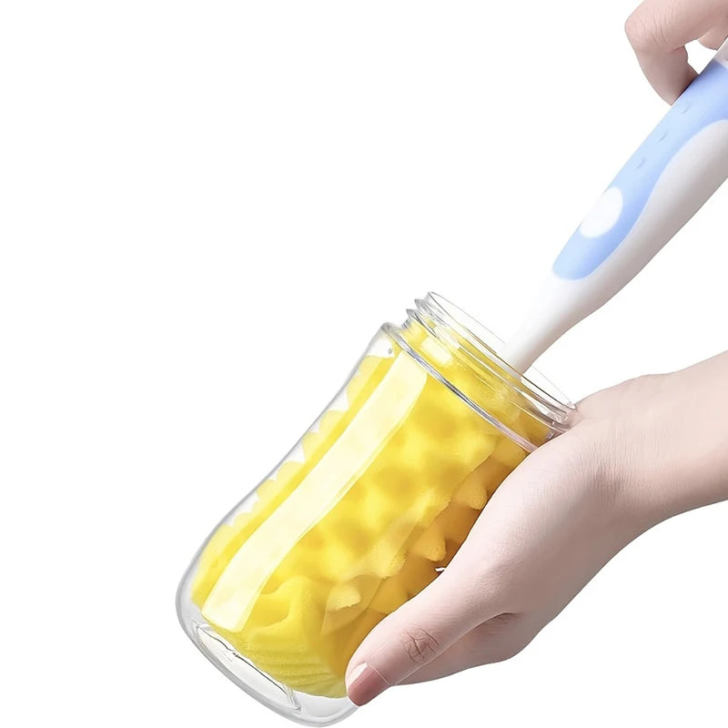 2-in-1 Baby Bottle Cleaner with Nipple Brush and Suction Cup - Soft Touch, Multifunctional