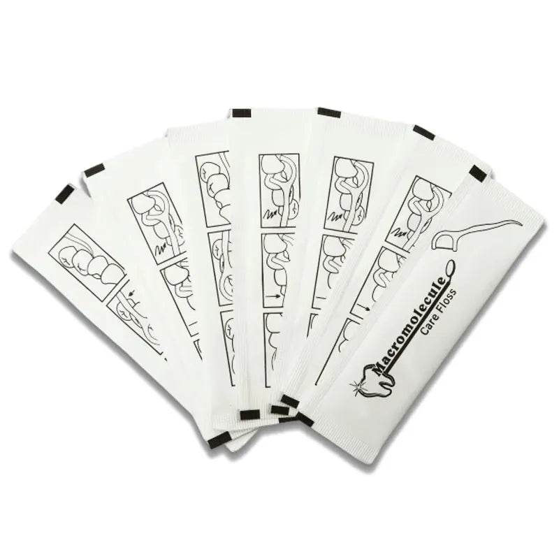 500Pcs Disposable Eco-Friendly Dental Floss Picks with Toothpick End