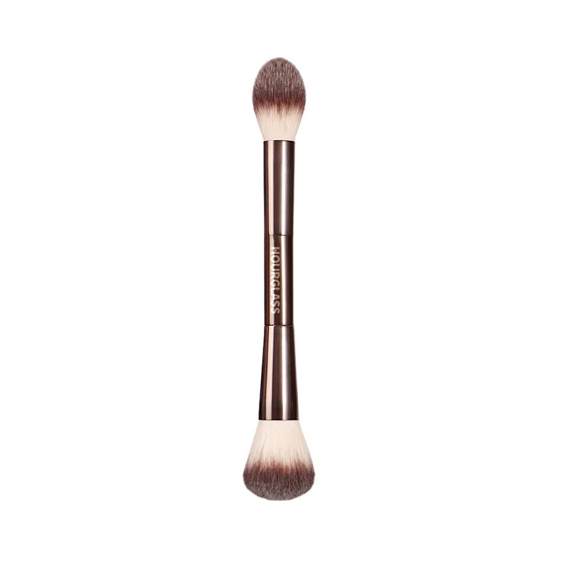 Double Head Powder Makeup Brush No.18 - Soft Synthetic Fiber Face Brush