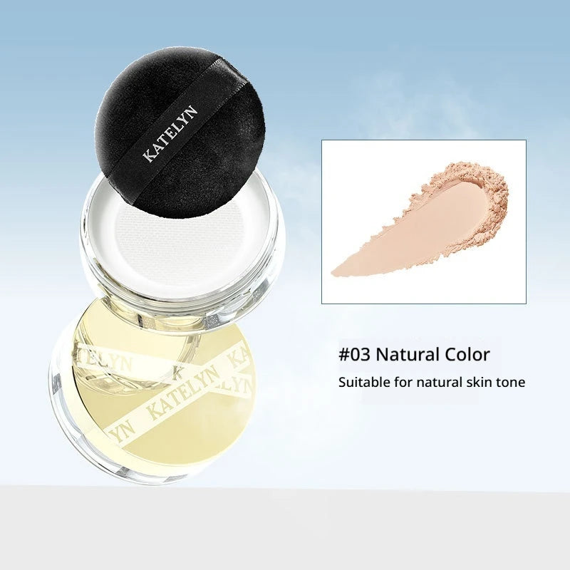 Long Lasting Waterproof Loose Face Powder for Oil Control & Brightening - Natural Finish