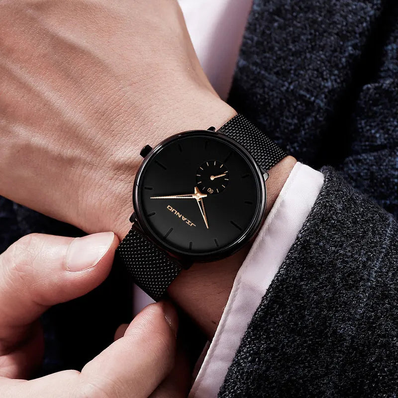 Personalized Men's Mesh Watch - Casual Quartz Watch for Men