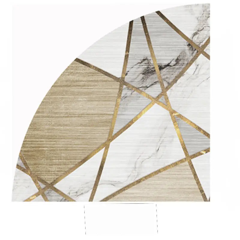 Nordic Fan-Shaped Corner Carpet - Washable Irregular Triangular Floor Mat