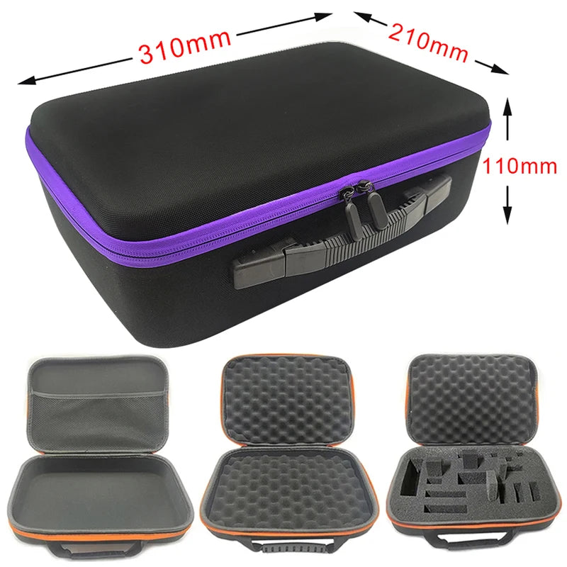 DIY Foam Hard Carry Case Storage Box with Zipper for Outdoor Tool & Camera Accessories