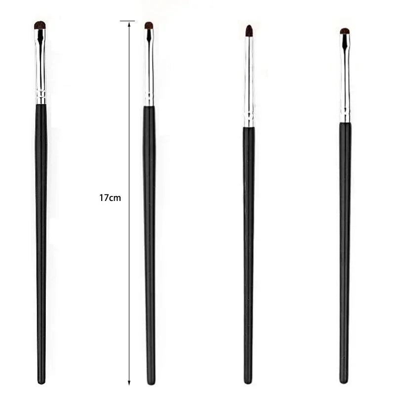 Precise Eyeshadow Brush Set with Horsehair for Eyelid Highlighting & Detail Makeup