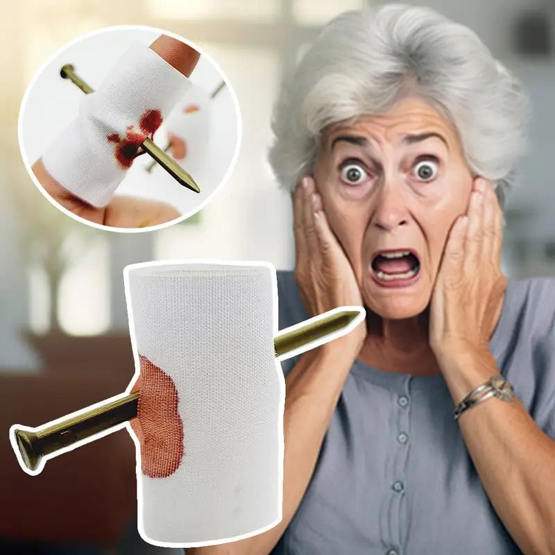 Fake Nail Through Finger Prank Toy - Realistic Magic Trick for Halloween and Jokes