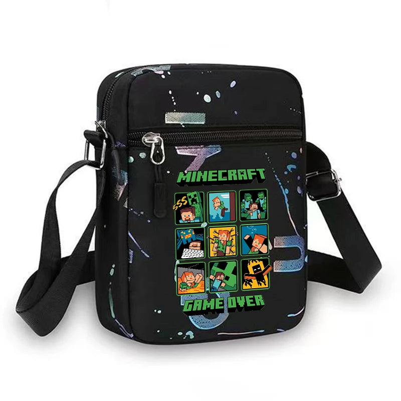 Game Themed Cartoon Shoulder Bag for Men - Style Crossbody Bag with Mobile Phone Storage