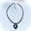 Handmade Swan Heart Glass Pendant Necklace - Elegant Jewelry Gift