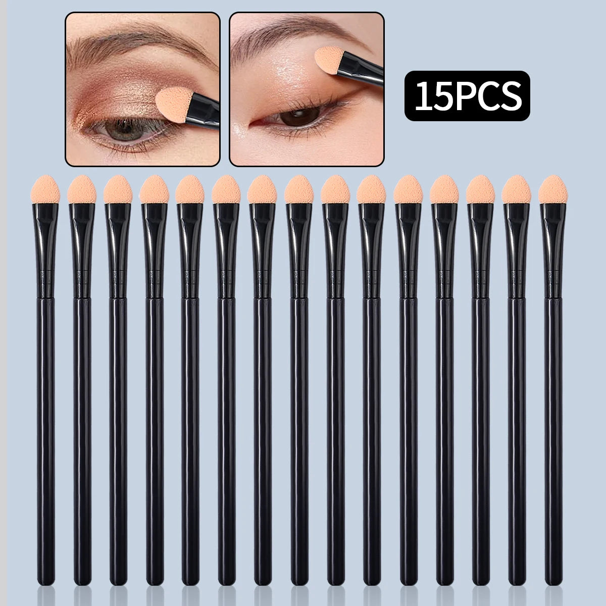 6/10/15PCS Soft Makeup Sponge Eyeshadow Brush Set Double-Sided Blenders