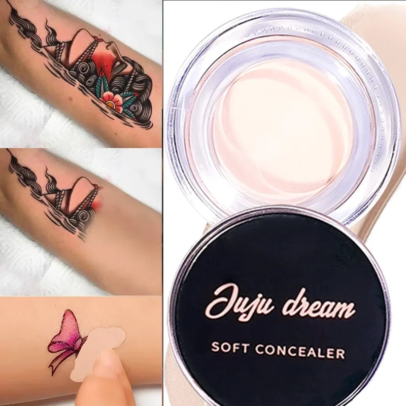Full Coverage Waterproof Concealer for Tattoos, Scars & Blemishes - Natural Matte Finish, All Skin Tones
