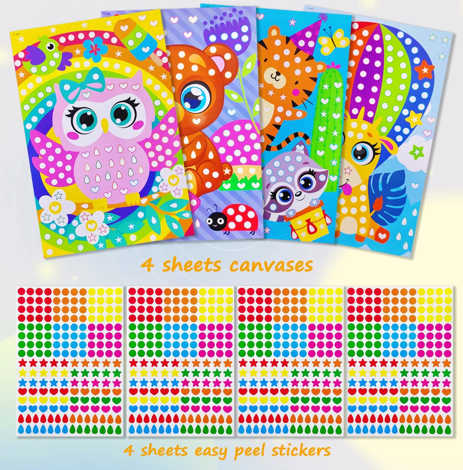 Children Dot Coloring Book with Mosaic Puzzle Stickers - Creative Educational Art Toy