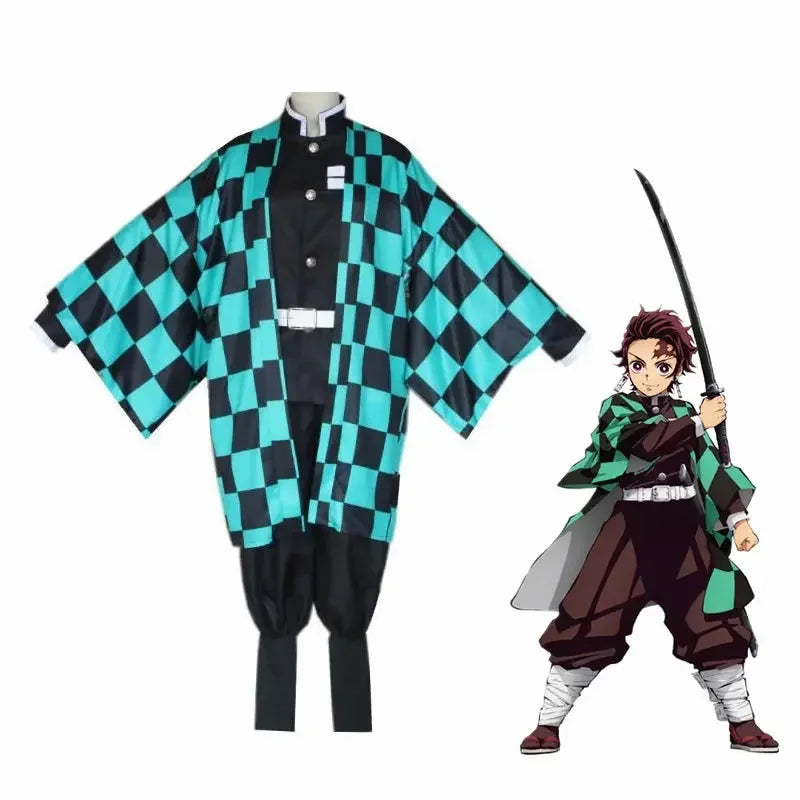 Anime Kamado Tanjirou Cosplay Costume Set for Halloween & Conventions