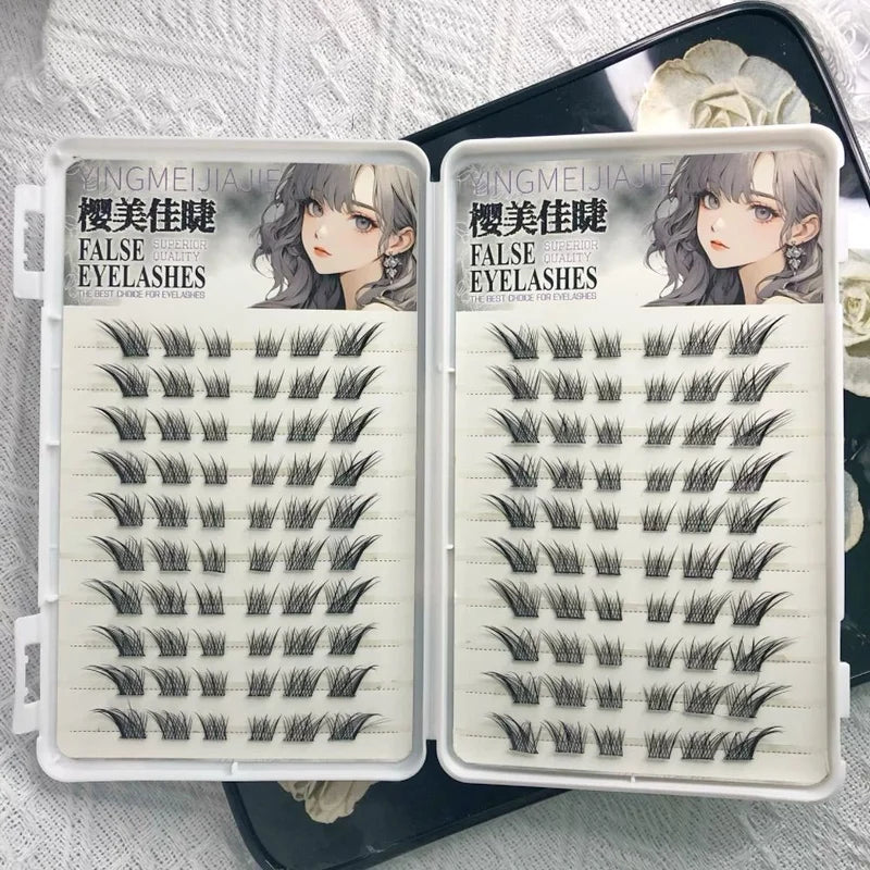Large Capacity Self-Adhesive False Eyelashes Fluffy Natural Volume Reusable Easy Removal