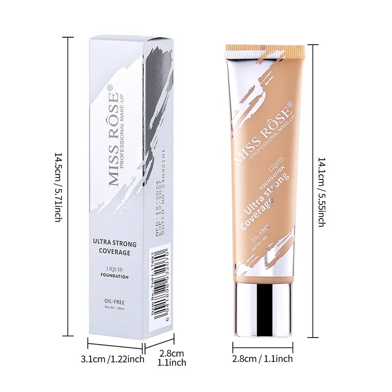 Oil-Control Long-Lasting Foundation Cream with Buildable Coverage for Sweat-Proof, Non-Fading Facial Makeup