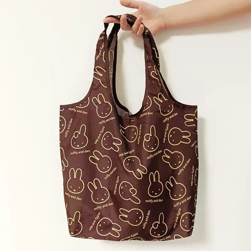 Kawaii Miffy Rabbit Shopping Bag - High Capacity Foldable Tote for Girls