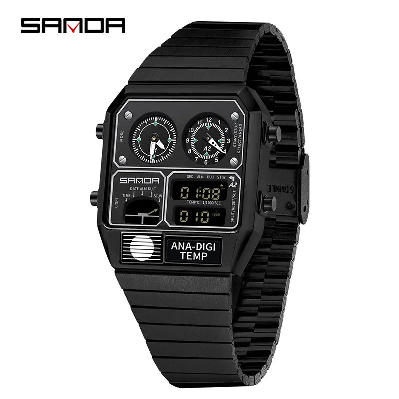 Digital Sports Watch with Multifunctional Features, Thermometer & Stopwatch