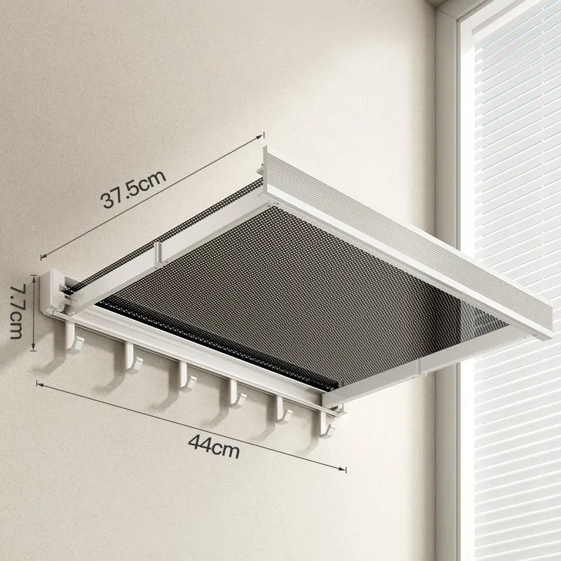 Foldable Magnetic Wall-Mounted Bathroom Storage Rack for Towels and Clothes