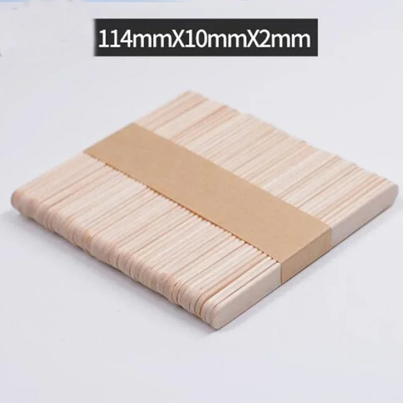 Disposable Wooden Tongue Depressor & Waxing Spatulas - Hygienic & Portable, 50/100 pcs